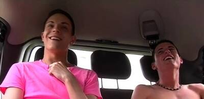 Stylish gay lad likes to get slammed in a car by his lover - nvdvid.com