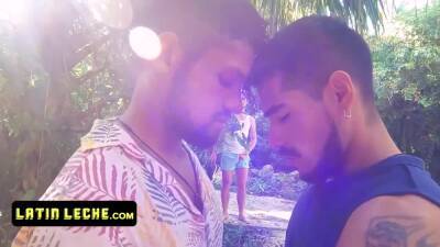 Latin Leche - Lucky Stud Runs Accros Sexy Latin Machos Pleasuring Themselves On The Beach An - boyfriendtv.com