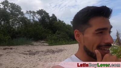 Amateur bearded latin hunks get naughty at the beach - boyfriendtv.com