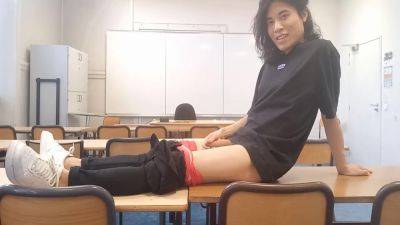 After A Hot Striptease On The Teachers Desk, This Horny French-asian Student Takes Out His Dick At School And Jerks Off In A Risky University Classroom, Its Jon Arteen The Cheeky Effeminate Gay Twink And Her Soft Naked Femboy Butt 8 Min - hotmovs.com
